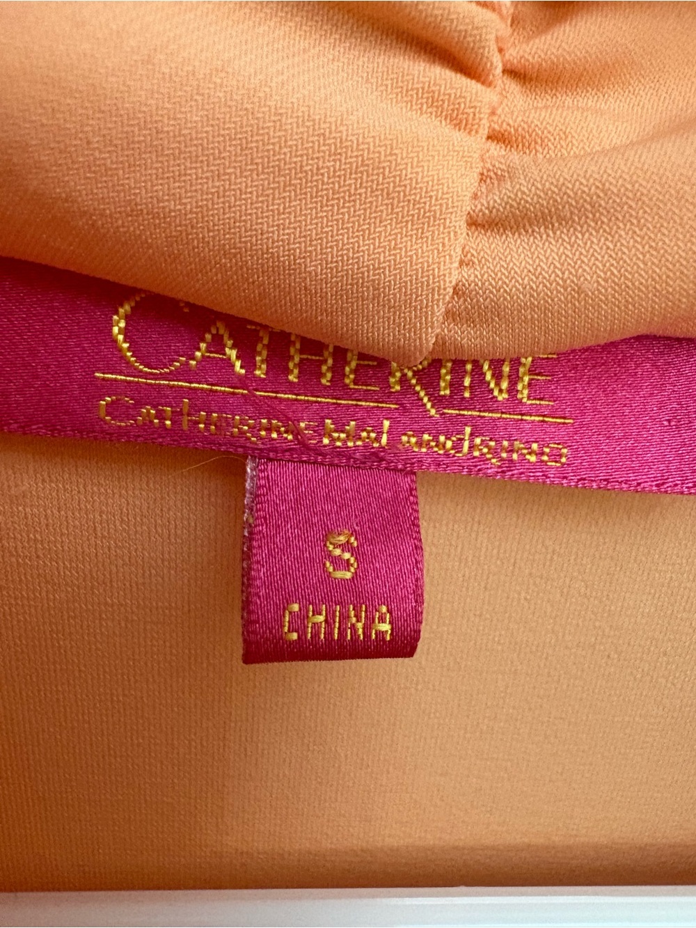 Catherine Malandrino Peach Wrap Blouse Sleeveless Top Draped S Small - Picture 4 of 6